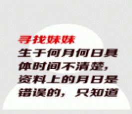 失踪人员：妹妹